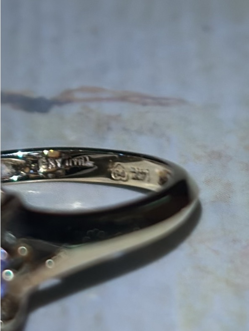 Opal and Tanzanite 14KT Gold Ring - Picture 9 of 11